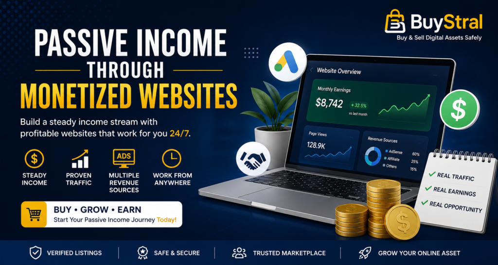 Passive Income Through Monetized Websites | BuyStral