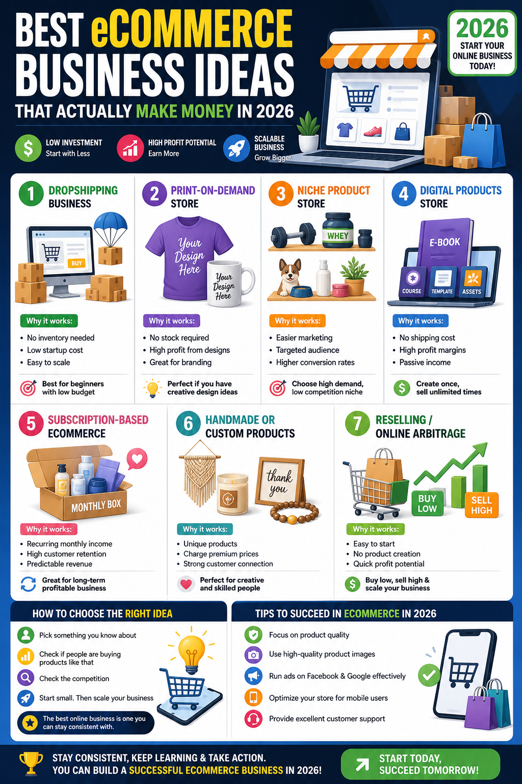 “eCommerce business ideas 2026 infographic”