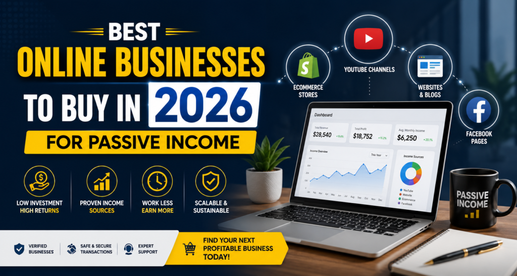 Best Online Businesses to Buy in 2026 for Passive Income